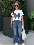 Bow Top Denim Pant