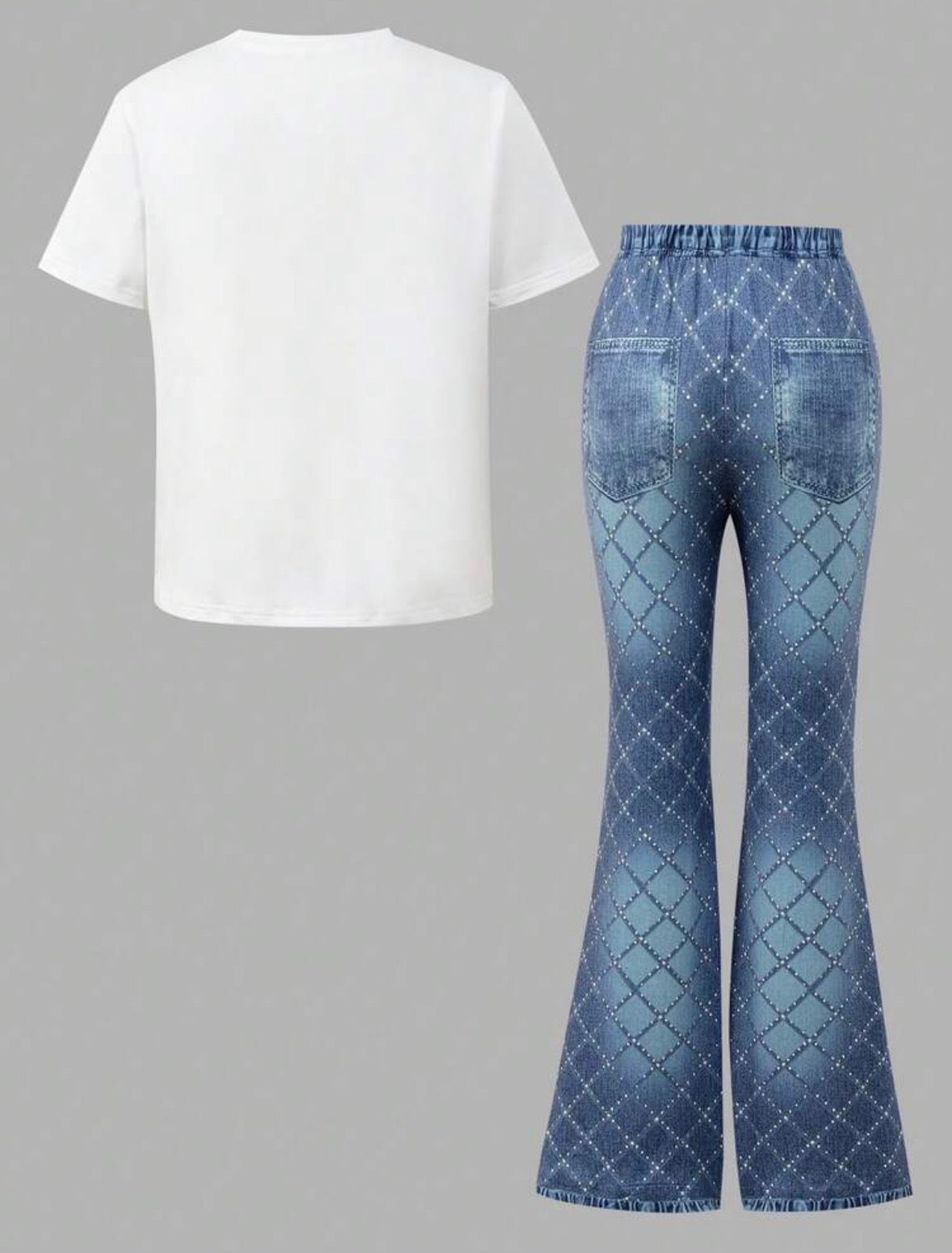 Bow Top Denim Pant