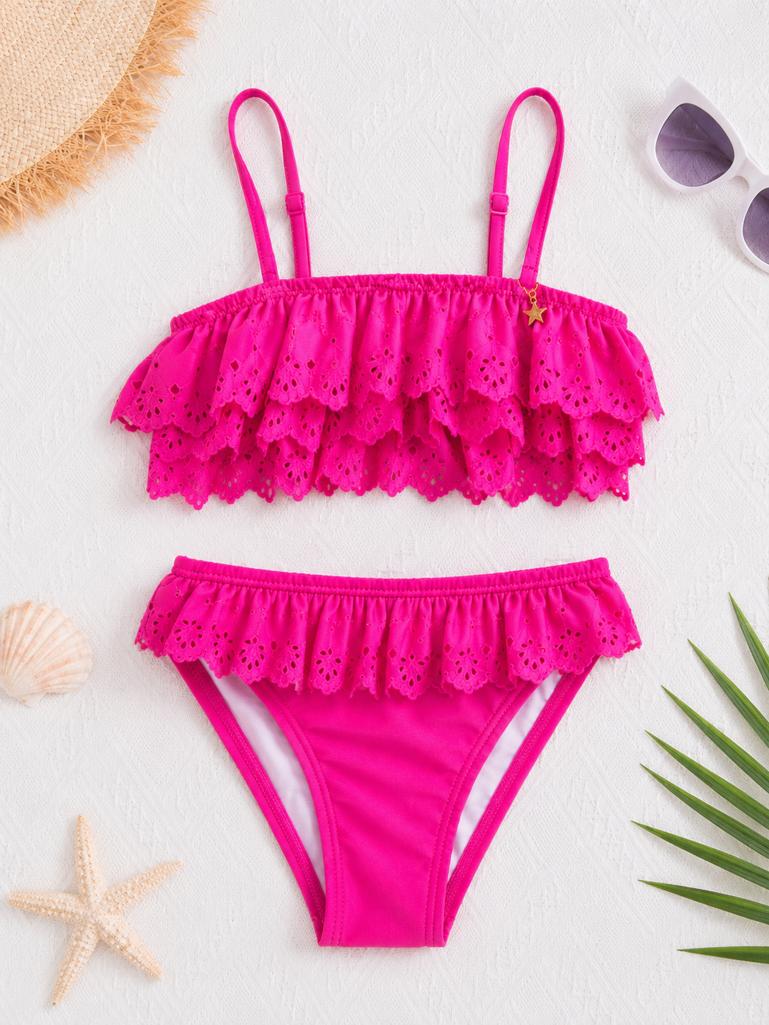 Bikini Pink ruffle Swimsuit