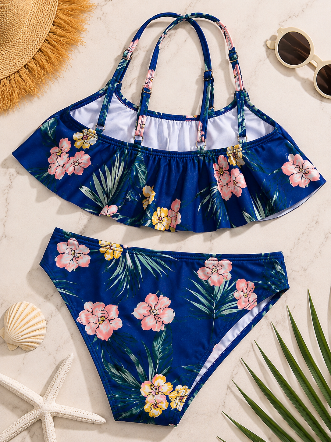 Blue flowers 2pc Swimsuit