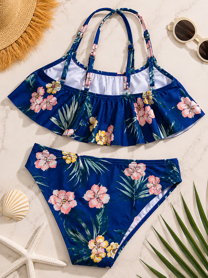 Blue flowers 2pc Swimsuit