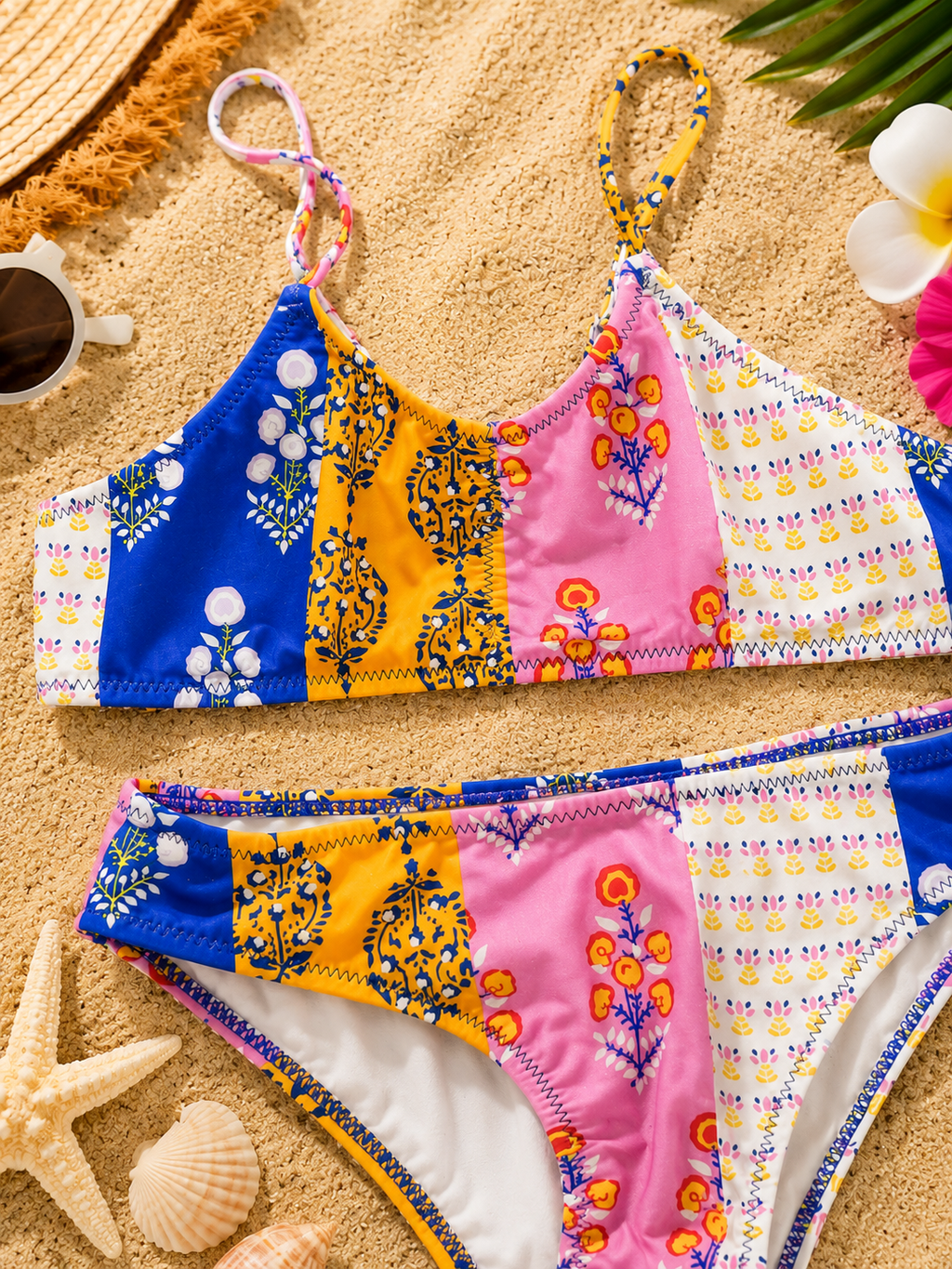 Pattern Colors 2PCs swimsuit