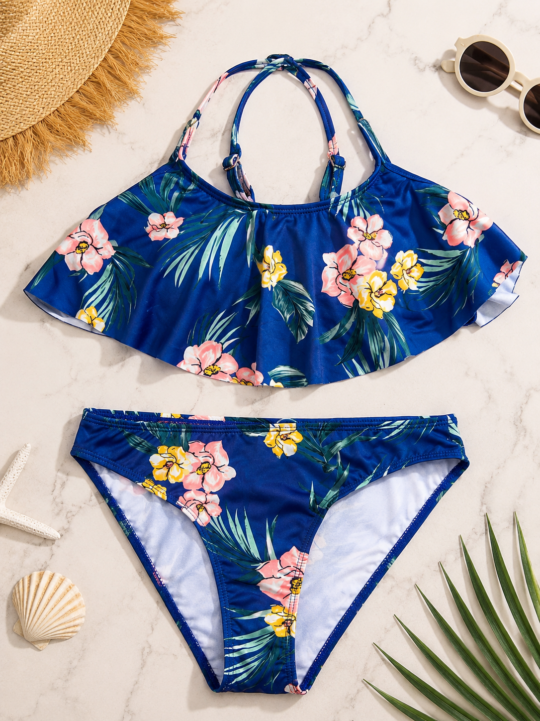 Blue flowers 2pc Swimsuit