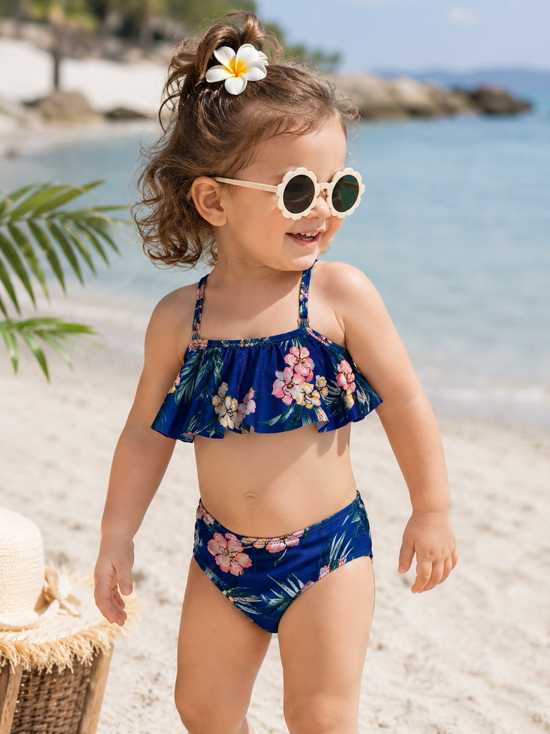 Blue flowers 2pc Swimsuit