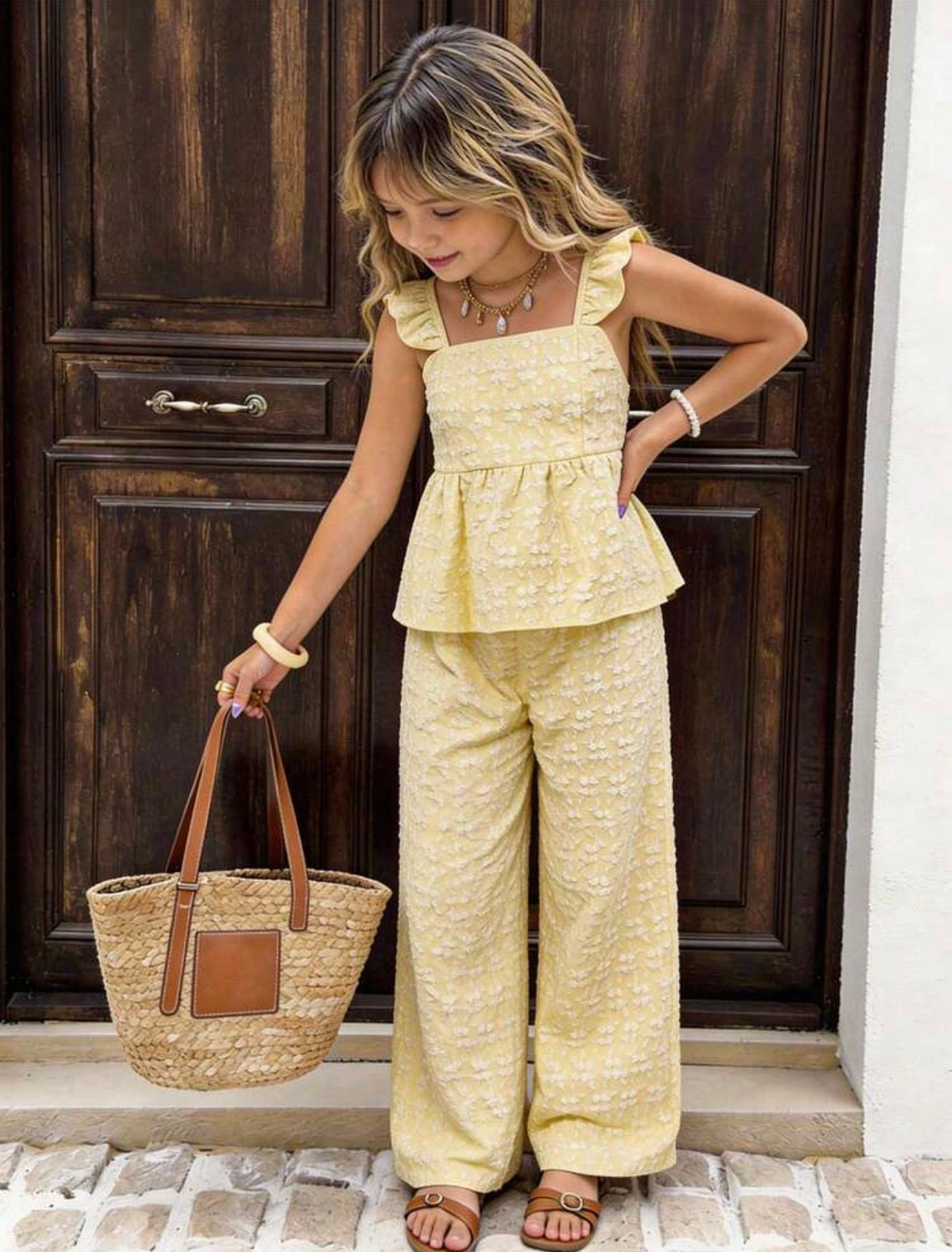 Set Cut Yellow Pant