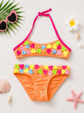 Bikini Hearts Orange Swimsuit