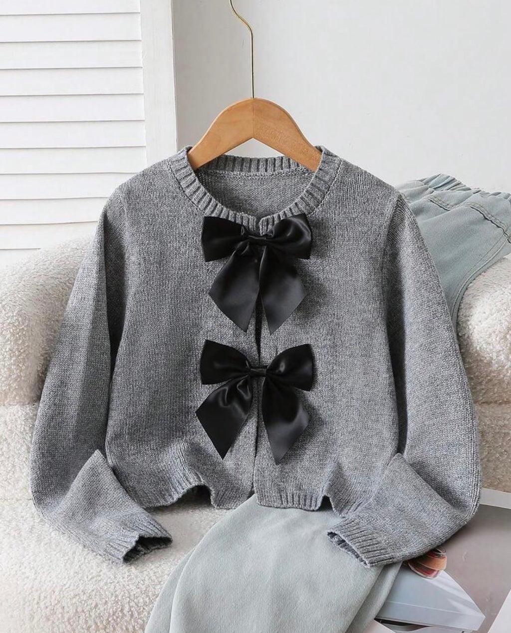 Bow Knit Cardigan