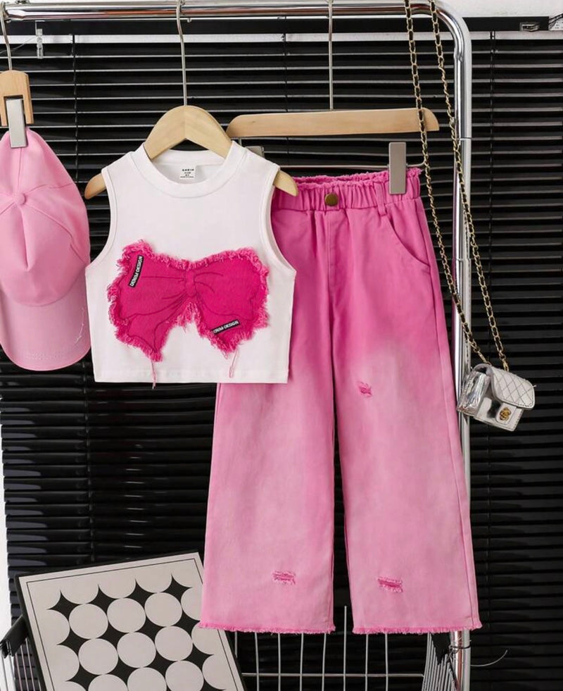 Bow Top & Pants Set