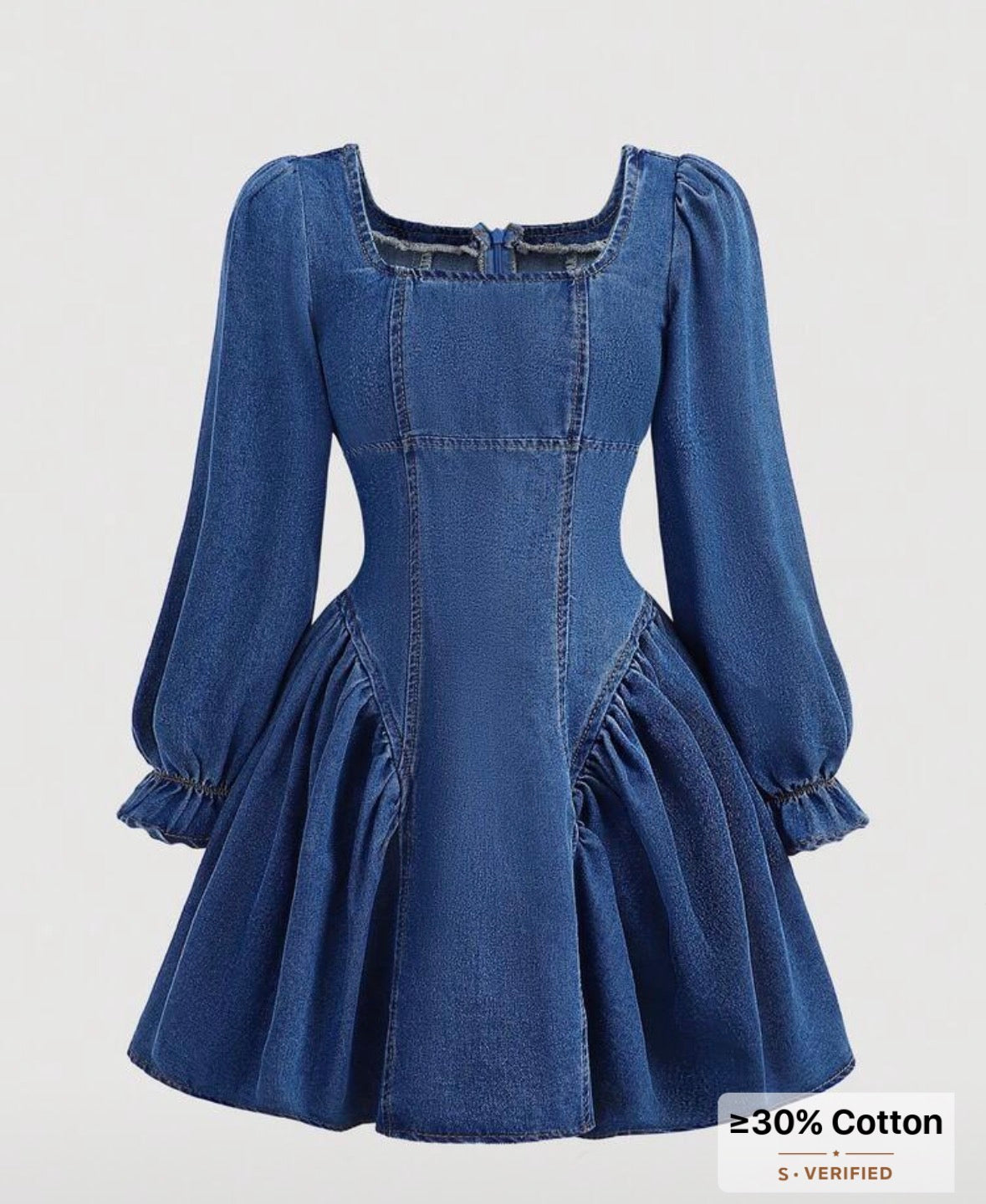 Bowknot Denim Dress