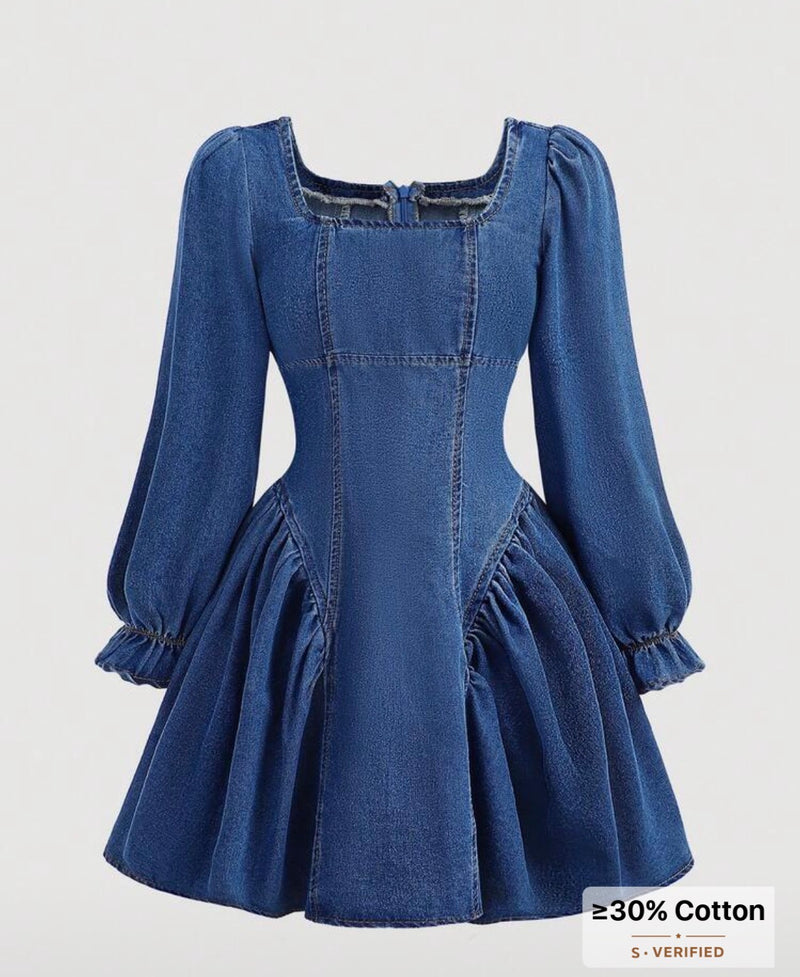 Bowknot Denim Dress