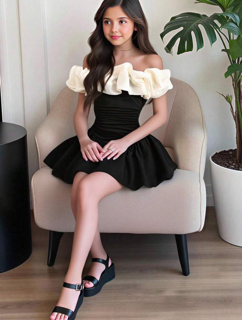 Off Shoulder Ruffle Dress