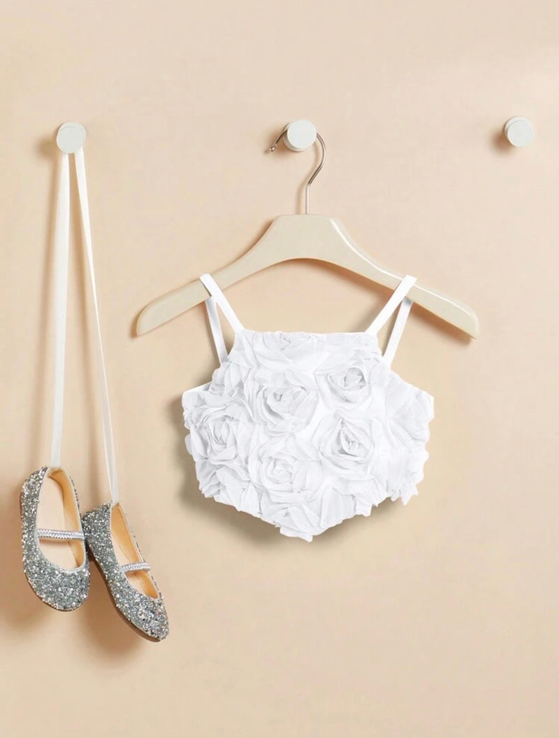 Flower Girls Top white