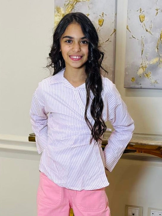 wrape strep blouse
