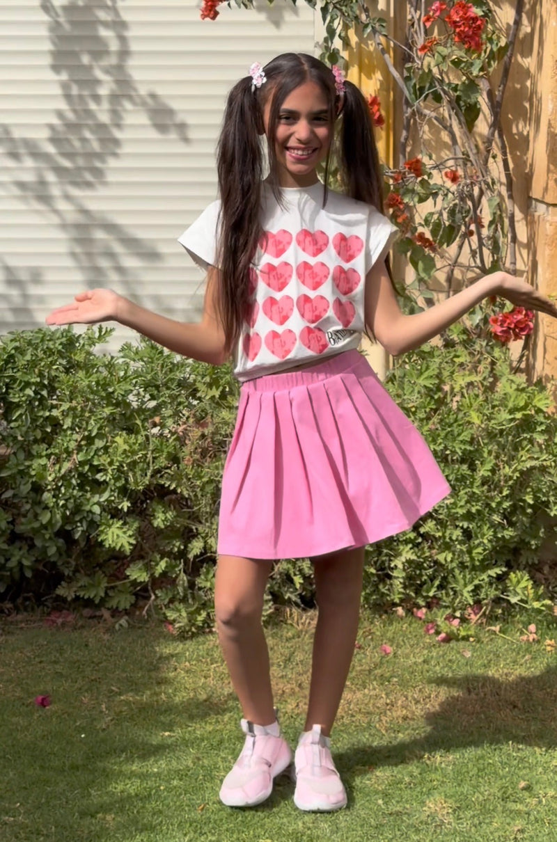 Hearts Body Pink Skirt