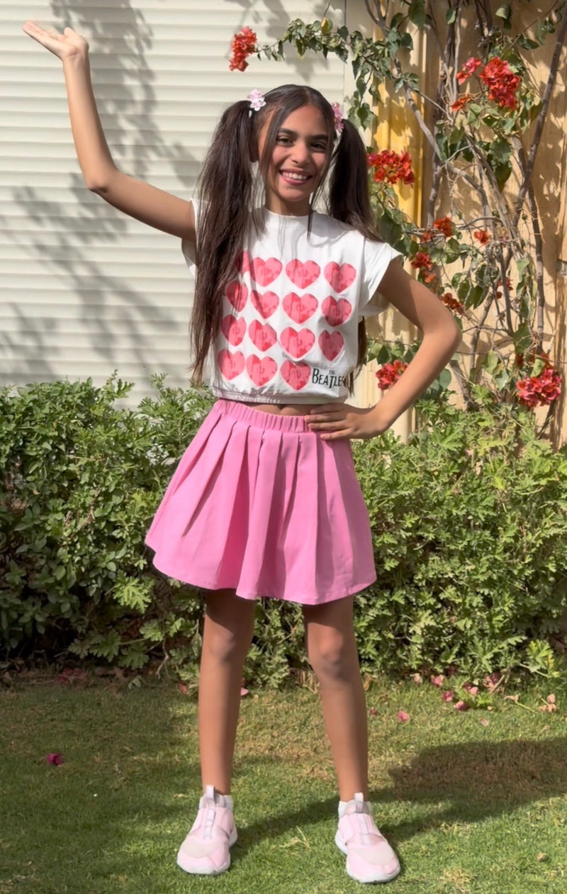 Hearts Body Pink Skirt