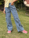 Bow Tie Denim Pants