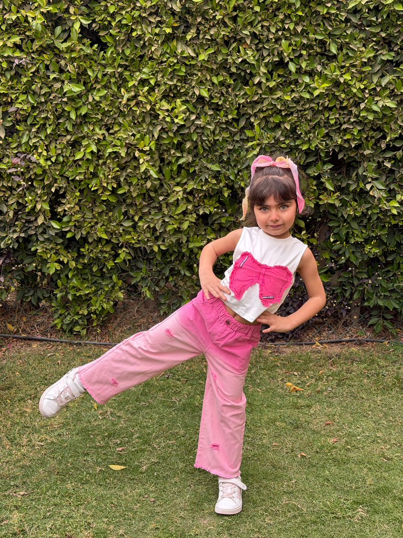 Bow Top & Pants Set