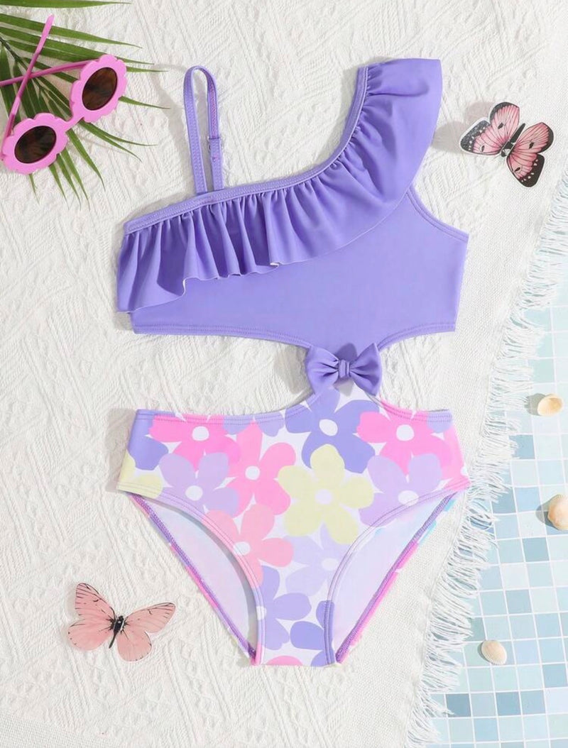 Flowers purple Swimsuit