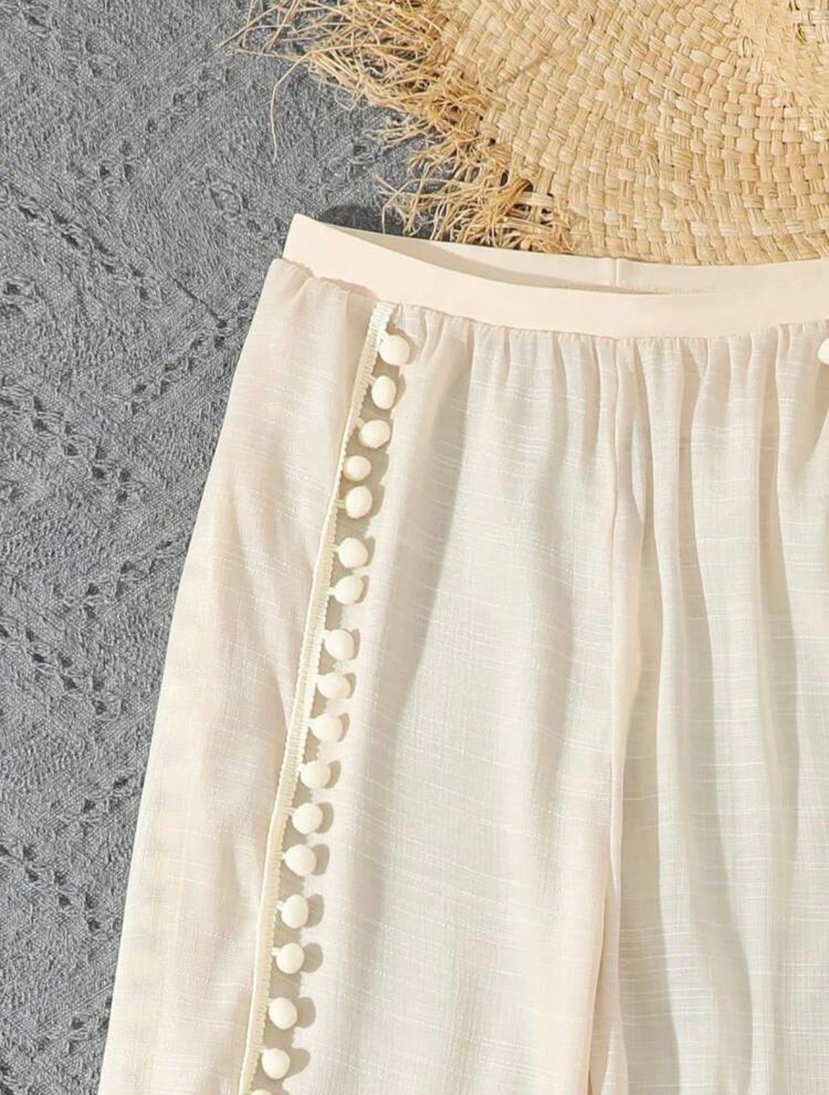 Offwhite oneshoulder Ruffle Swimsuit
