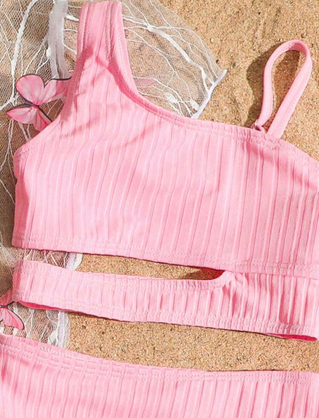 Pink butterflies 3pcs Swimsuit