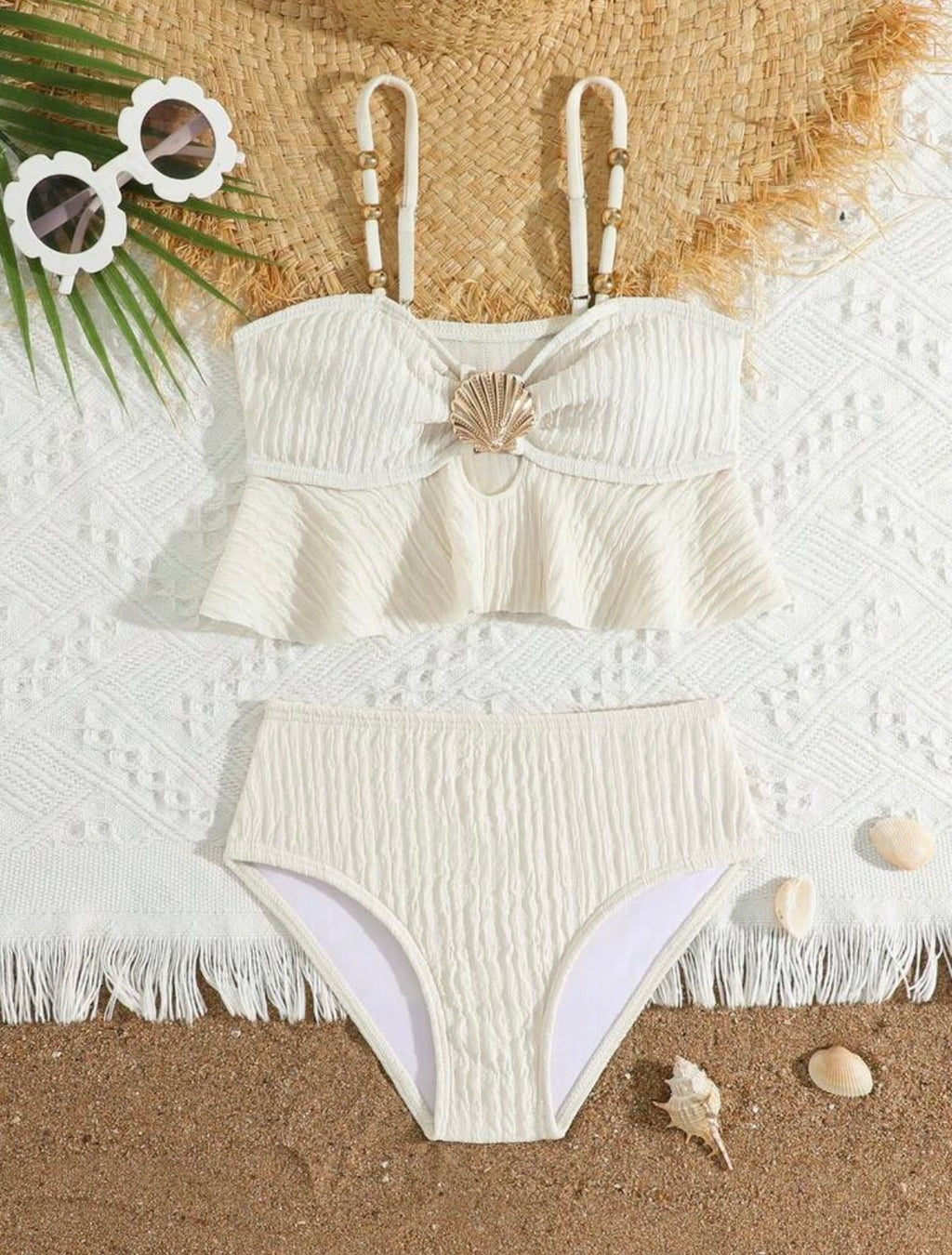 Offwhite Seashell 2Pcs Swimsuit