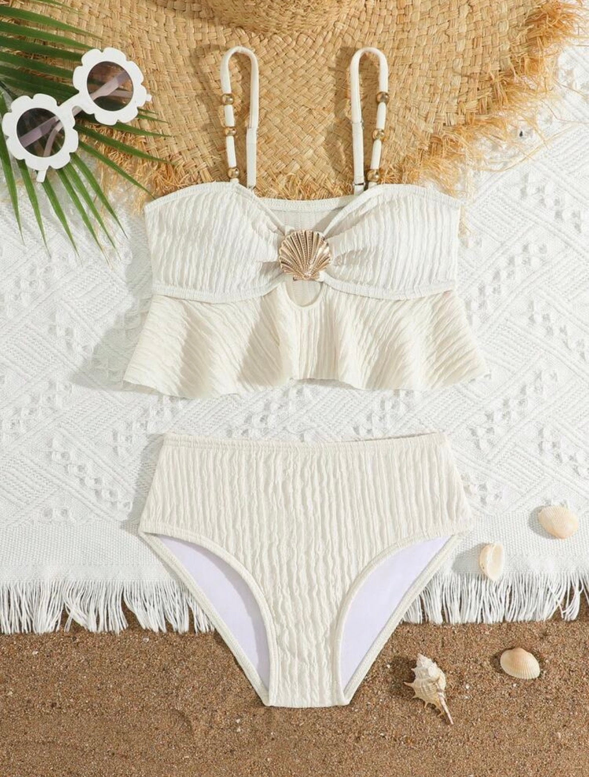 Offwhite Seashell 2Pcs Swimsuit
