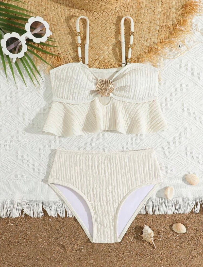 Offwhite Seashell 2Pcs Swimsuit