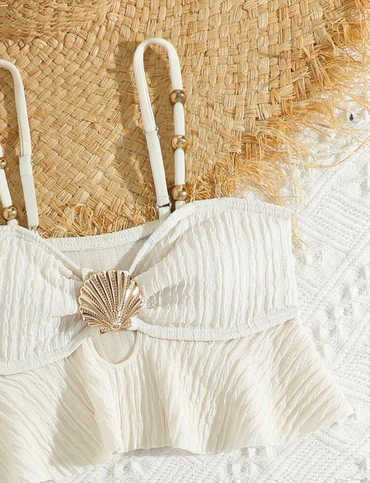 Offwhite Seashell 2Pcs Swimsuit