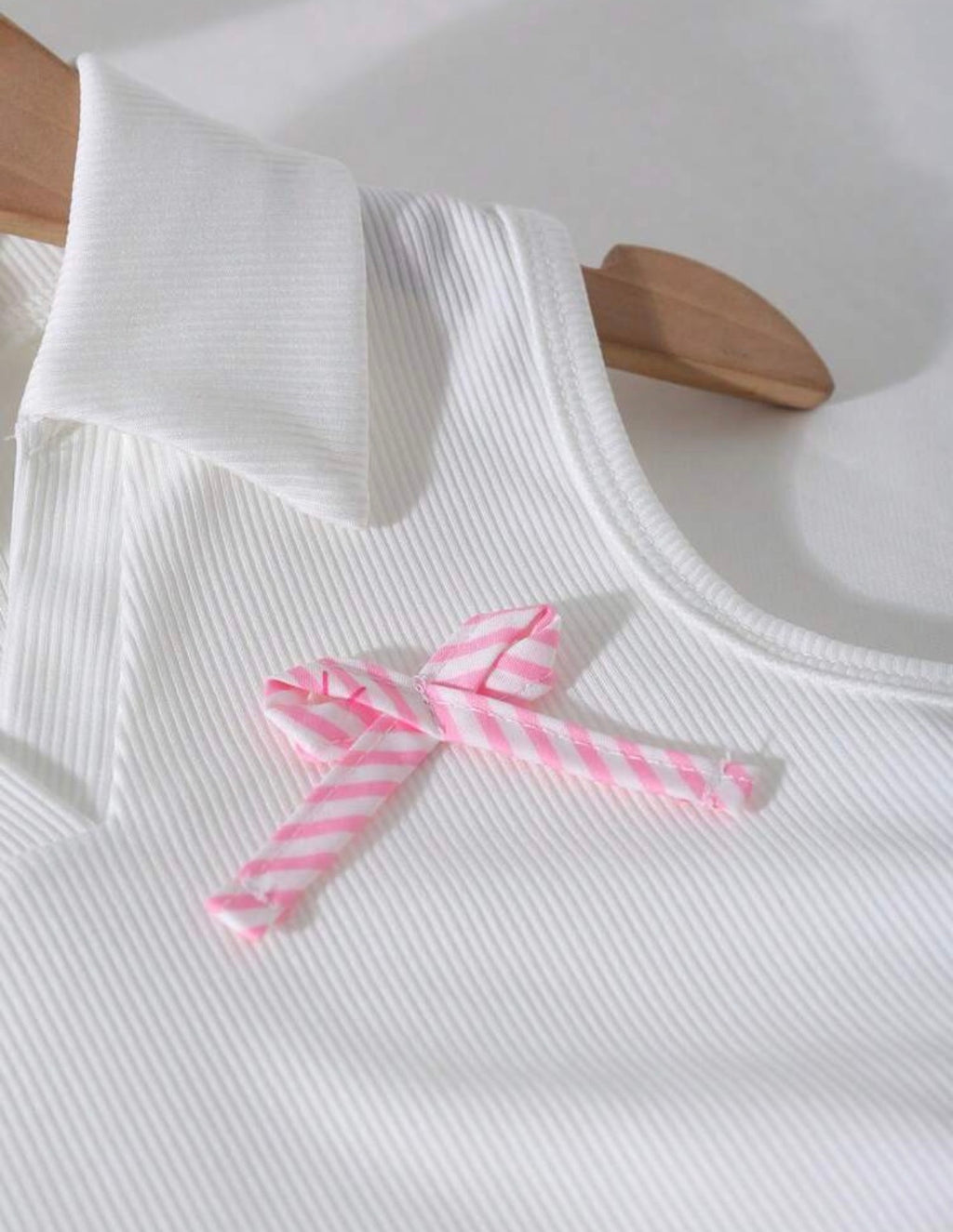 Set Top white Skirt Pink