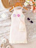 Offwhite dress 3 flowers
