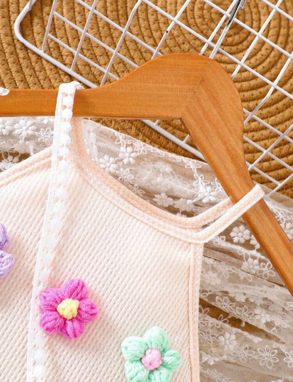Offwhite dress 3 flowers