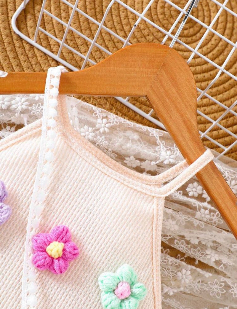 Offwhite dress 3 flowers