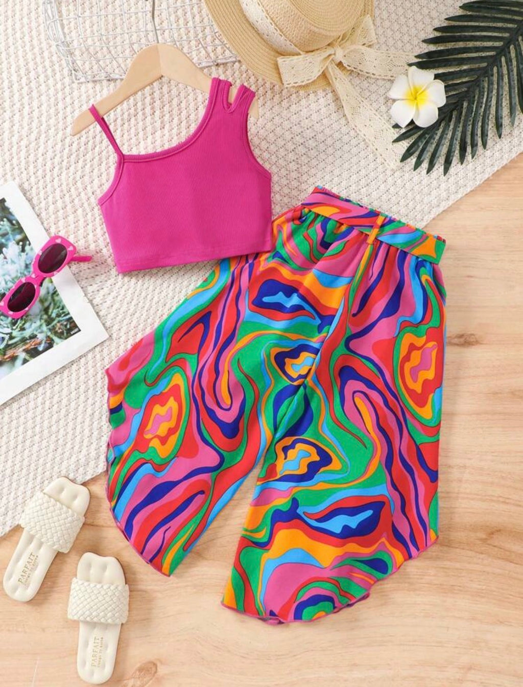 Set Pink Colorful Pant