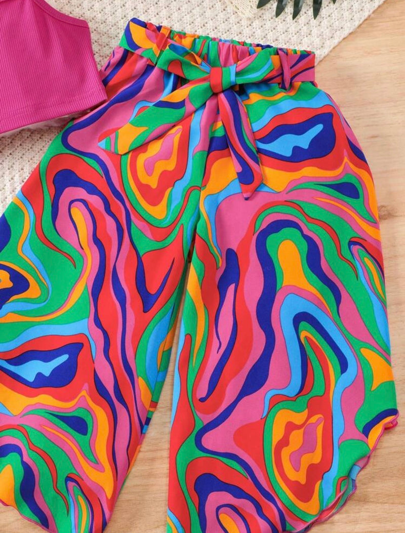 Set Pink Colorful Pant