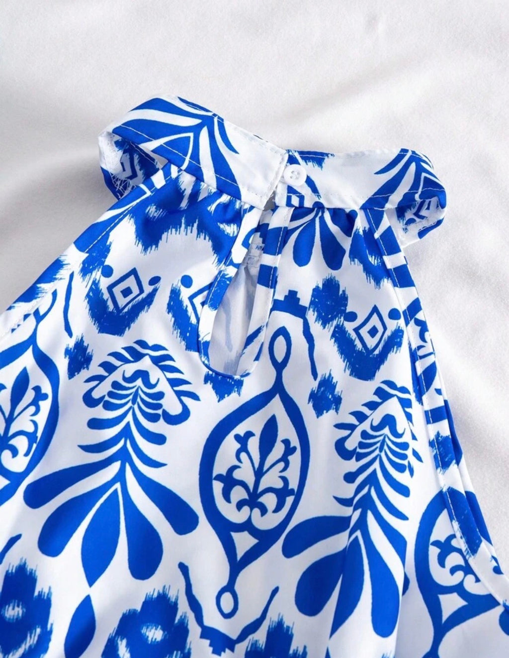 Blue Print Cut dress