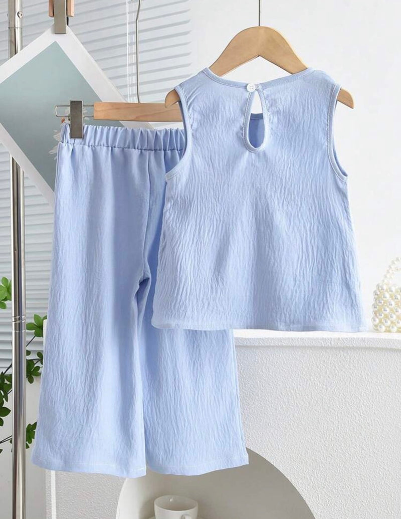 Blue Bow Girls Set