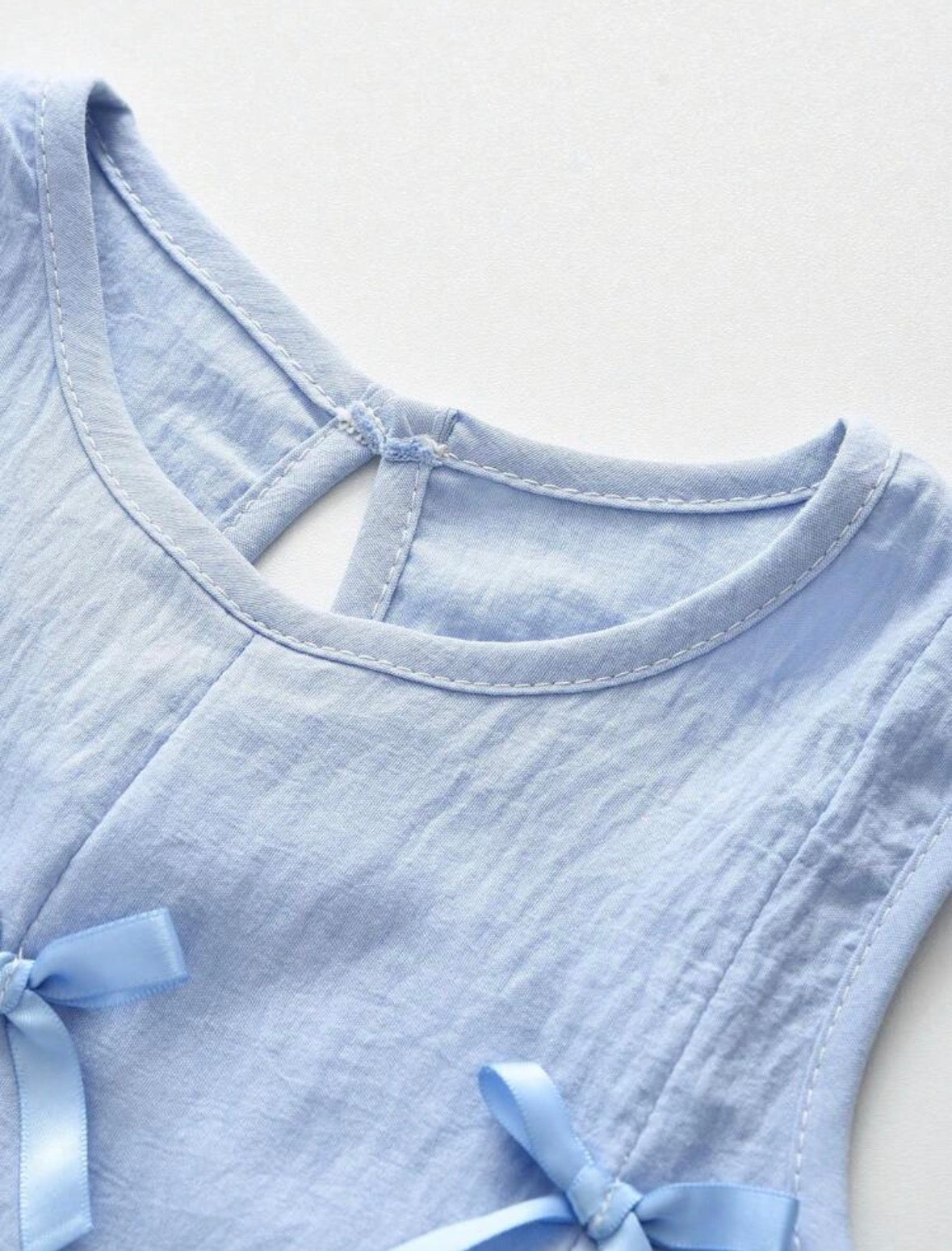 Blue Bow Girls Set