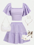 Set top ruffle & Skirt