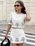White set Black flowers