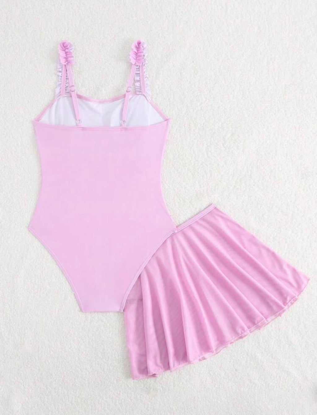 Pink flowers Skirt Swimsuit