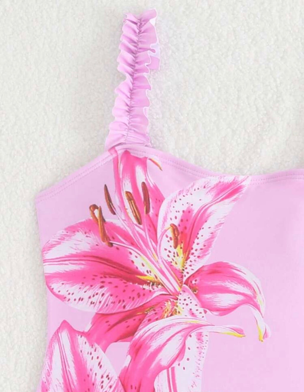 Pink flowers Skirt Swimsuit