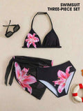 bikini black 3pcs swimsuit
