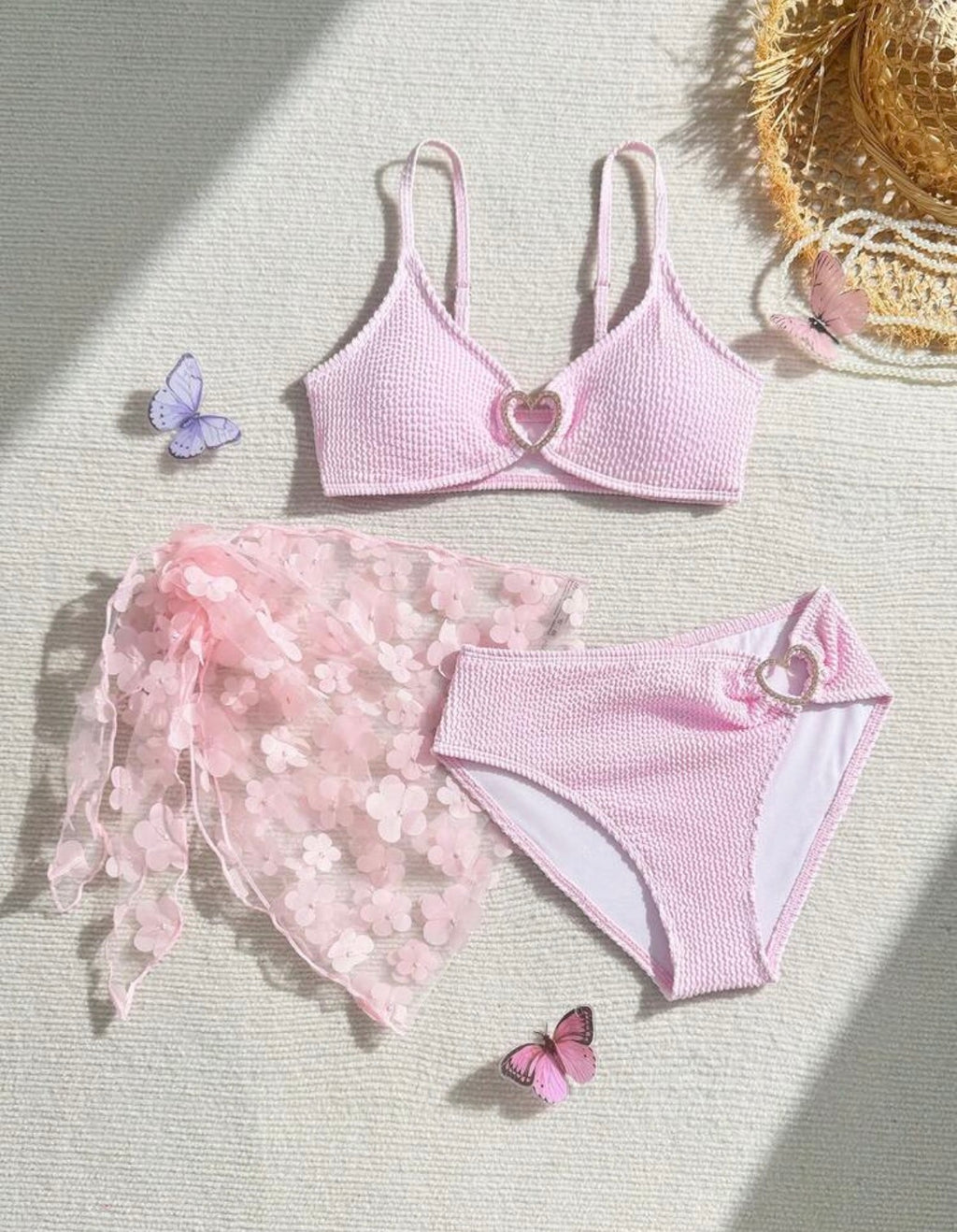 Bikini pink 3pcs Swimsuit
