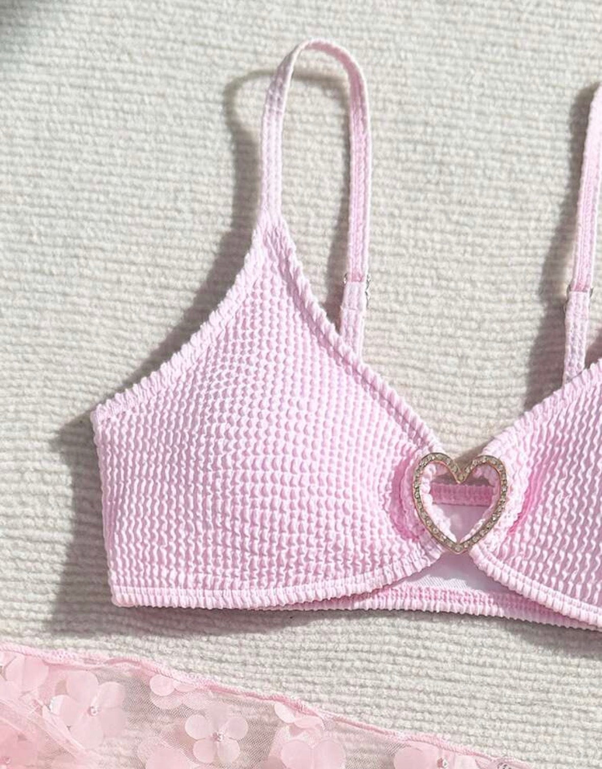 Bikini pink 3pcs Swimsuit