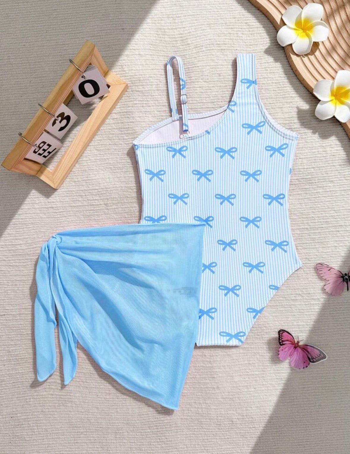Blue Bow Swimsuit