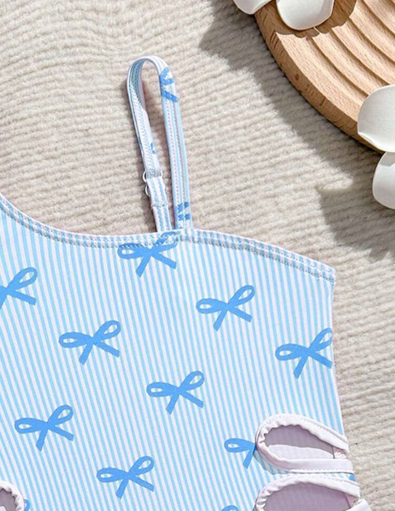 Blue Bow Swimsuit