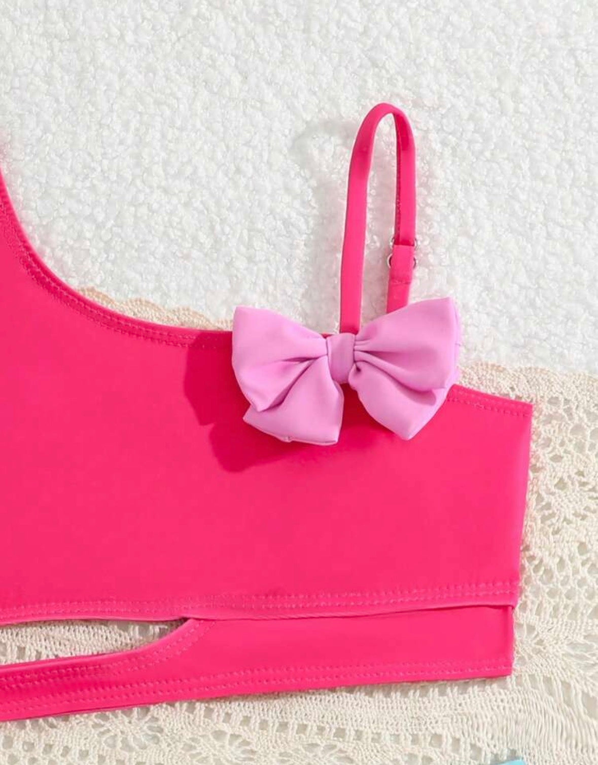 Flamingo Pink Blue Swimsuit