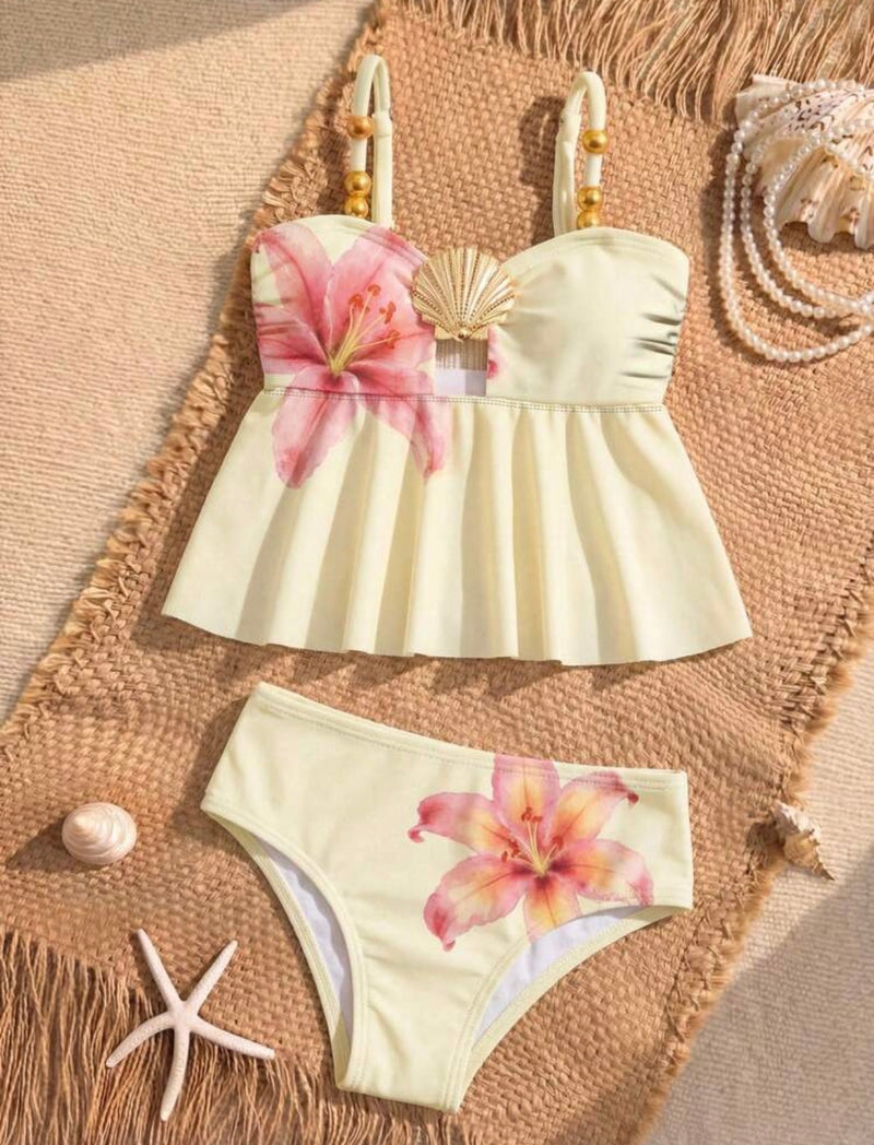 Yellow Shell Swimsuit
