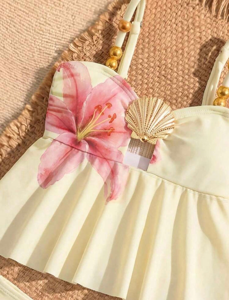 Yellow Shell Swimsuit